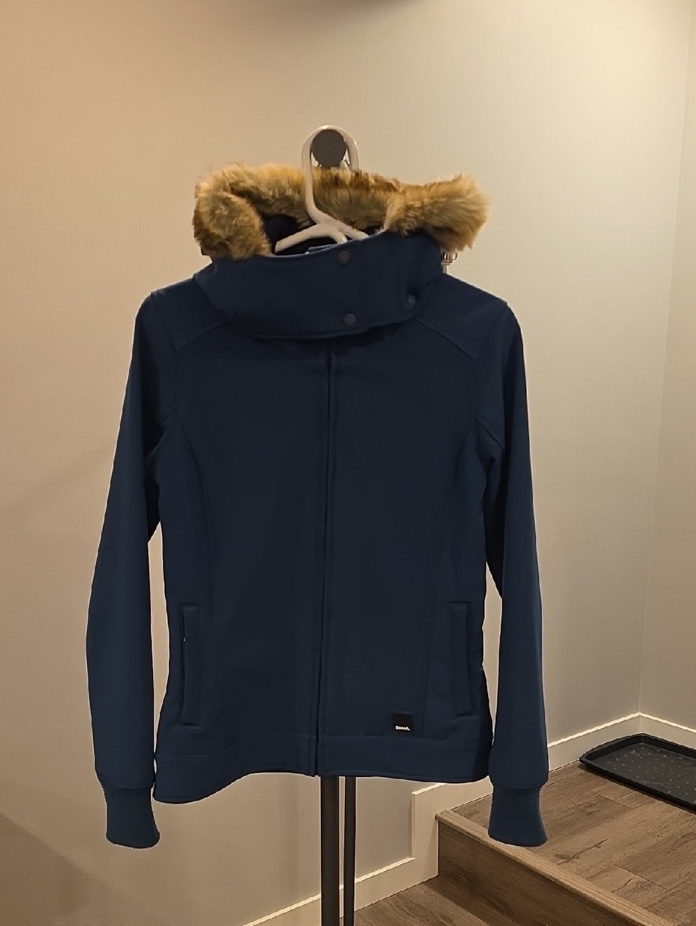 Bench. Teal Jacket with Faux Fur Hood